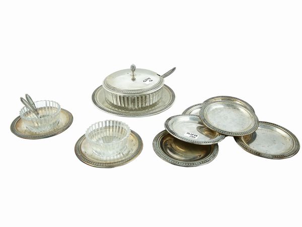 Set da tavola in argento e cristallo molato  - Asta House Sale: Un'elegante casa fiorentina - Associazione Nazionale - Case d'Asta italiane