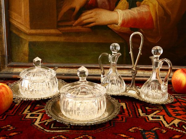 Set per la tavola in argento e cristallo  - Asta House Sale: Un'elegante casa fiorentina - Associazione Nazionale - Case d'Asta italiane