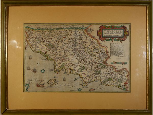 ,Abraham Ortelius : Thusciae  - Asta House Sale: Un'elegante casa fiorentina - Associazione Nazionale - Case d'Asta italiane