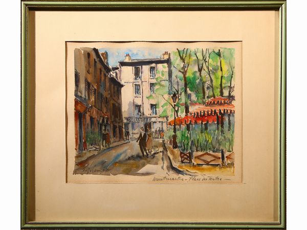 ,Polo Cambier : Montmartre - Place du Teatre  - Asta House Sale: Un'elegante casa fiorentina - Associazione Nazionale - Case d'Asta italiane