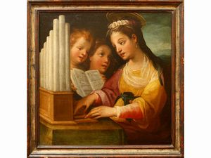 ,Scuola senese - Santa