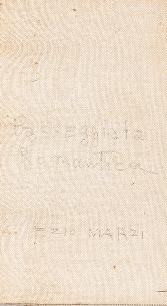 ,Ezio Marzi : Passeggiata romantica  - Asta Arte figurativa tra XIX e XX Secolo - Associazione Nazionale - Case d'Asta italiane