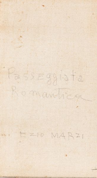,Ezio Marzi : Passeggiata romantica  - Asta Arte figurativa tra XIX e XX Secolo - Associazione Nazionale - Case d'Asta italiane