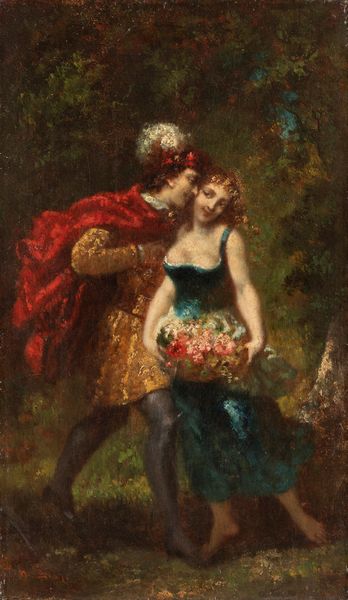,Narcisse Virgilio Díaz de la Peña : Il bacio rubato  - Asta Arte figurativa tra XIX e XX Secolo - Associazione Nazionale - Case d'Asta italiane