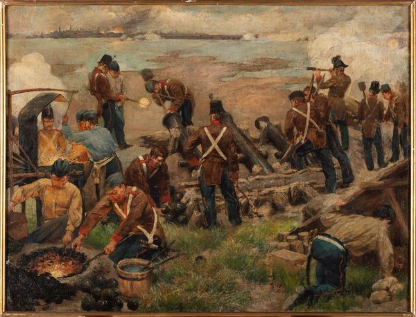 ,Emilio Paggiaro : Artiglieria austriaca a San Giuliano, 1849  - Asta Arte figurativa tra XIX e XX Secolo - Associazione Nazionale - Case d'Asta italiane