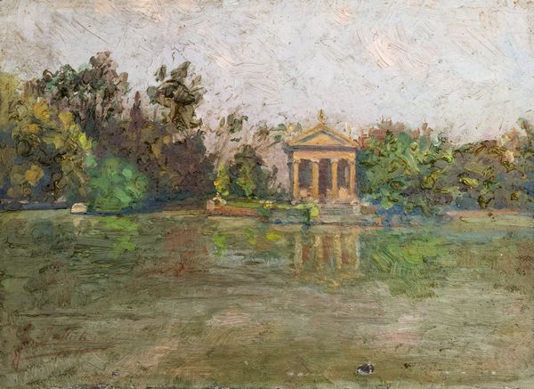 ,Giuseppe Lallich : Roma, il laghetto di Villa Borghese  - Asta Arte figurativa tra XIX e XX Secolo - Associazione Nazionale - Case d'Asta italiane
