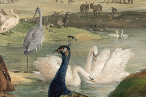 ,Francesco Inganni : L'uscita dall'arca di No dopo il Diluvio Universale  - Asta Arte figurativa tra XIX e XX Secolo - Associazione Nazionale - Case d'Asta italiane