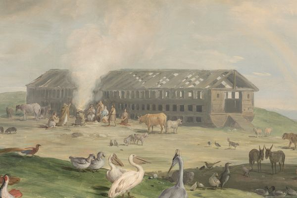 ,Francesco Inganni : L'uscita dall'arca di No dopo il Diluvio Universale  - Asta Arte figurativa tra XIX e XX Secolo - Associazione Nazionale - Case d'Asta italiane