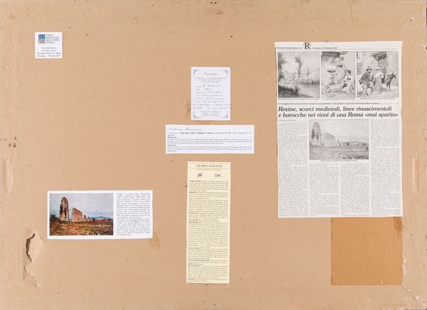 ,Filippo Anivitti : Acquedotto nella Campagna romana  - Asta Arte figurativa tra XIX e XX Secolo - Associazione Nazionale - Case d'Asta italiane