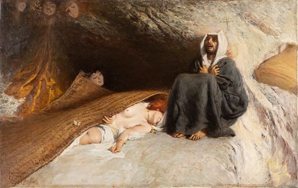 ,Carlo Ferranti : Tentazioni di Sant'Antonio (da Domenico Morelli)  - Asta Arte figurativa tra XIX e XX Secolo - Associazione Nazionale - Case d'Asta italiane