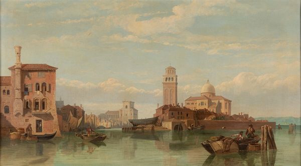 ,George Clarkson Stanfield : Venezia, veduta con la chiesa di S. Pietro di Castello  - Asta Arte figurativa tra XIX e XX Secolo - Associazione Nazionale - Case d'Asta italiane