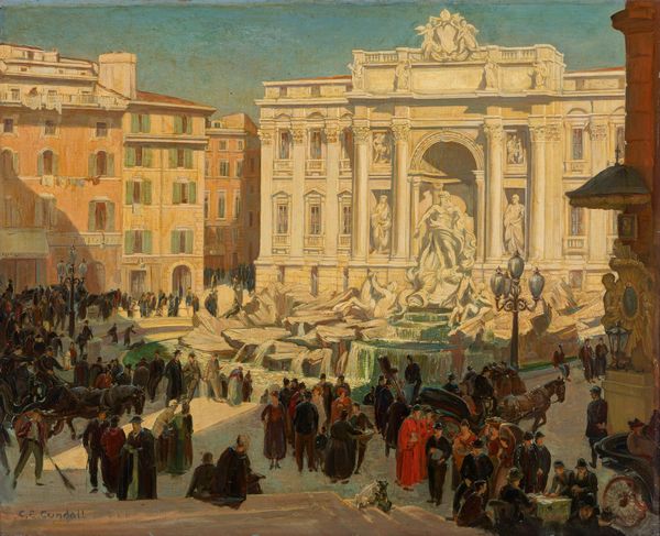 ,Charles Ernest Cundall : Roma, la Fontana di Trevi  - Asta Arte figurativa tra XIX e XX Secolo - Associazione Nazionale - Case d'Asta italiane