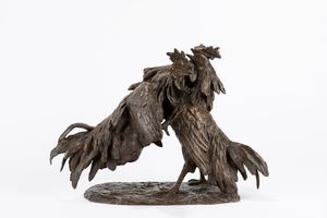 ,Italo Griselli - Scontro tra galli