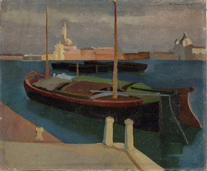 ,Raffaele Pontecorvo - Venezia, Canale della Giudecca