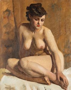 ,Vittorio Gussoni : Nudo femminile  - Asta Arte figurativa tra XIX e XX Secolo - Associazione Nazionale - Case d'Asta italiane