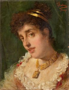 ,Pompeo Massani - Giovane donna elegante