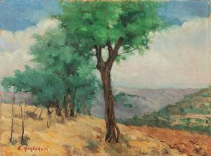 ,Ettore Montanari - Alberi in collina
