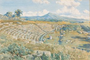 ,Enrico Coleman - Veduta del teatro romano di Tusculum