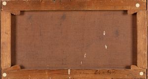 ,Giuseppe Laezza : Napoli, vita presso Palazzo Donn'Anna  - Asta Arte figurativa tra XIX e XX Secolo - Associazione Nazionale - Case d'Asta italiane