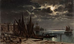 ,Otto Von Ruppert - Venezia al chiaro di luna