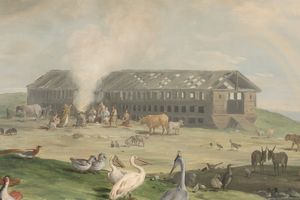 ,Francesco Inganni : L'uscita dall'arca di No dopo il Diluvio Universale  - Asta Arte figurativa tra XIX e XX Secolo - Associazione Nazionale - Case d'Asta italiane