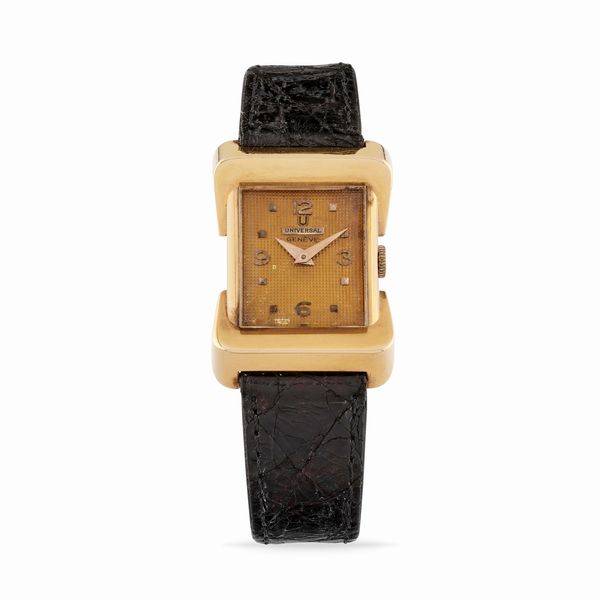 ,Universal Genève : di forma, anni 40  - Asta Orologi - Associazione Nazionale - Case d'Asta italiane