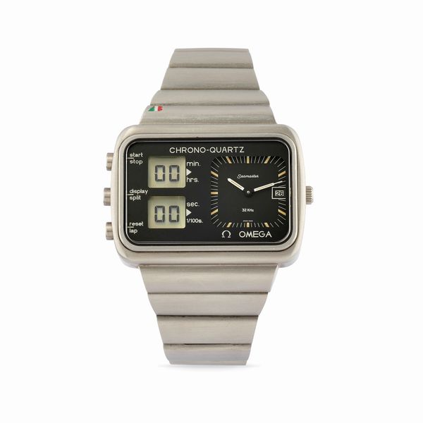 ,Omega : Montreal Olympics Chrono-Quartz 196.0052 personalizzato per Anzi Besson, anni 70  - Asta Orologi - Associazione Nazionale - Case d'Asta italiane