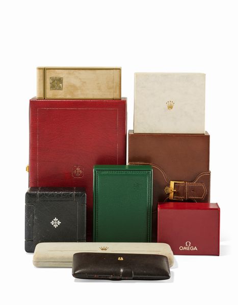 Lotto di nove scatole, vari marchi  - Asta Orologi - Associazione Nazionale - Case d'Asta italiane