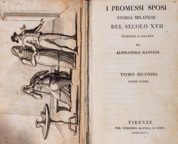 ,Manzoni, Alessandro : I promessi sposi. Storia milanese del secolo XVII  - Asta Libri, Autografi e Stampe - Associazione Nazionale - Case d'Asta italiane