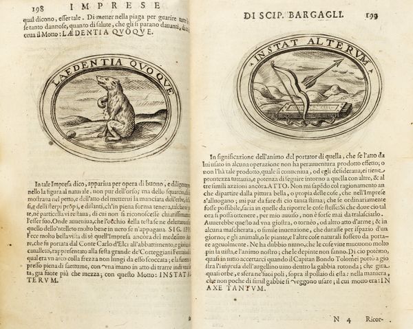 ,Bargagli, Scipione : Dell'imprese di Scipion Bargagli gentil'huomo sanese alla prima parte, la seconda, e la terza nuovamente aggiunte.  - Asta Libri, Autografi e Stampe - Associazione Nazionale - Case d'Asta italiane