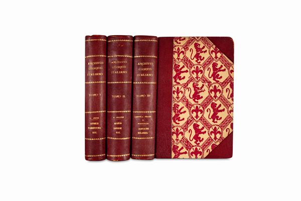Archivio Storico Italiano ossia raccolta di opere e documenti finora inediti o divenuti rarissimi risguardanti la Storia d'Italia  - Asta Libri, Autografi e Stampe - Associazione Nazionale - Case d'Asta italiane