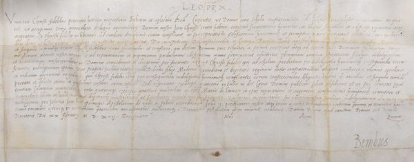 ,Bembo, Pietro : Breve pontificio  - Asta Libri, Autografi e Stampe - Associazione Nazionale - Case d'Asta italiane