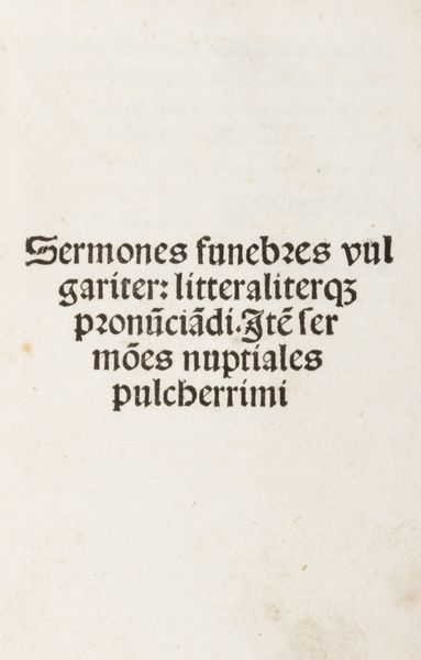 ,Gregorius Britannicus : Sermones funebres et nuptiales  - Asta Libri, Autografi e Stampe - Associazione Nazionale - Case d'Asta italiane
