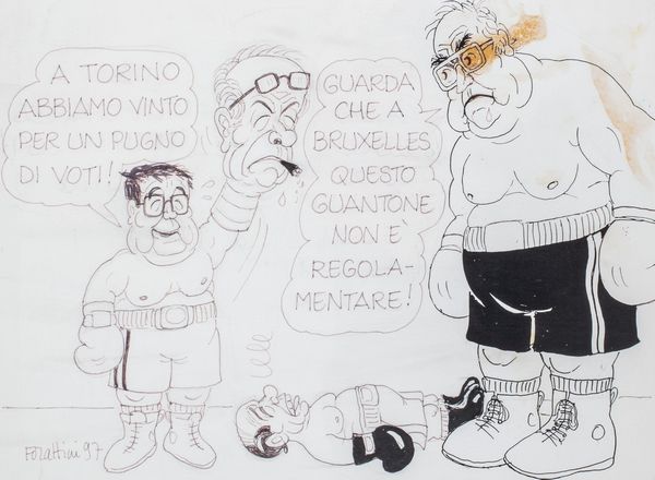 ,Forattini, Giorgio : Vignette satiriche  - Asta Libri, Autografi e Stampe - Associazione Nazionale - Case d'Asta italiane