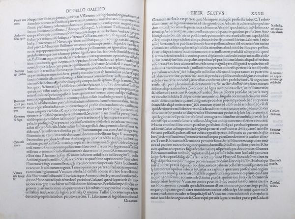 ,Cesare, Caio Giulio : Caii Iulii Caesaris invictissimi imperatoris Commentaria: seculorum iniuria antea difficilia: et valde mendosa. Nunc primum a viro docto expolita: et optime recognita. Additis de novo apostillis: Una cum figuris suis locis apte dispositis  - Asta Libri, Autografi e Stampe - Associazione Nazionale - Case d'Asta italiane