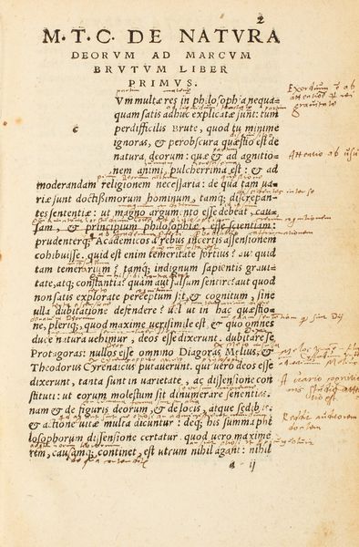 ,Cicerone, Marco Tullio : Philosophicorum volumen secundum. Post postremam Naugerianam et Victorianam correctionem.  - Asta Libri, Autografi e Stampe - Associazione Nazionale - Case d'Asta italiane