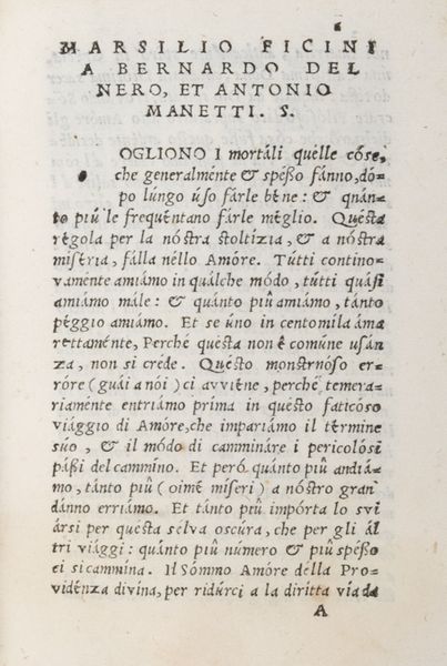 ,Ficino, Marsilio : Sopra lo amore o ver� Convito di Platone  - Asta Libri, Autografi e Stampe - Associazione Nazionale - Case d'Asta italiane