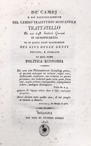 ,Luigi  Valeriani Molinari - De Cambj e pi� Particolarmente del Cambio Trajettizio Mercantile