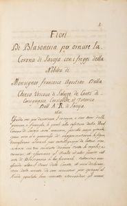 ,Francesco Della Chiesa - Fiori di Blasoneria per ornare la Corona di Savoia