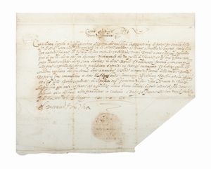 ,Cosimo I de' Medici - Licenza sottoscritta