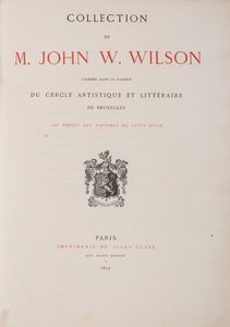 ,John W. Wilson - Collection de M. John W. Wilson expos�e dans la galerie du cercle aristique et litt�raire de Bruxelles