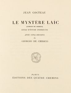 ,Jean Cocteau : Le Mystre Laic  - Asta Libri, Autografi e Stampe - Associazione Nazionale - Case d'Asta italiane