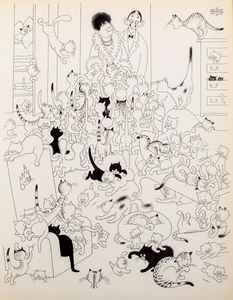 ,Albert Dubout : Entre Chats  - Asta Libri, Autografi e Stampe - Associazione Nazionale - Case d'Asta italiane