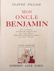 ,Tillier, Claude : Mon Oncle Benjamin  - Asta Libri, Autografi e Stampe - Associazione Nazionale - Case d'Asta italiane