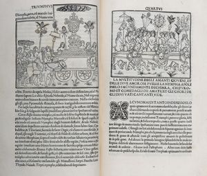 ,Colonna, Francesco : Hypnerotomachia Poliphili, ubi humana omnia non nisi somnium esse docet atque obiter plurima scitu sanequam digna commemorat  - Asta Libri, Autografi e Stampe - Associazione Nazionale - Case d'Asta italiane