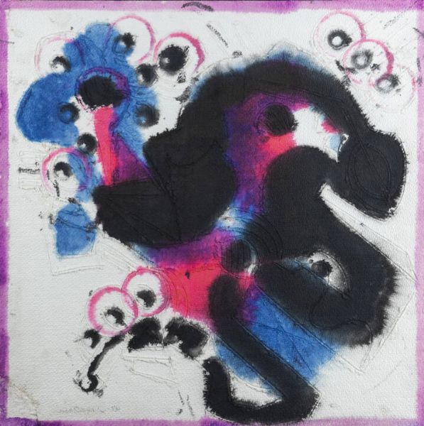 UMBERTO MASTROIANNI Fontana Liri (FR) 1910 - 1998 Marino (Roma) : Composizione 1970  - Asta Asta 203 Dipinti - Associazione Nazionale - Case d'Asta italiane