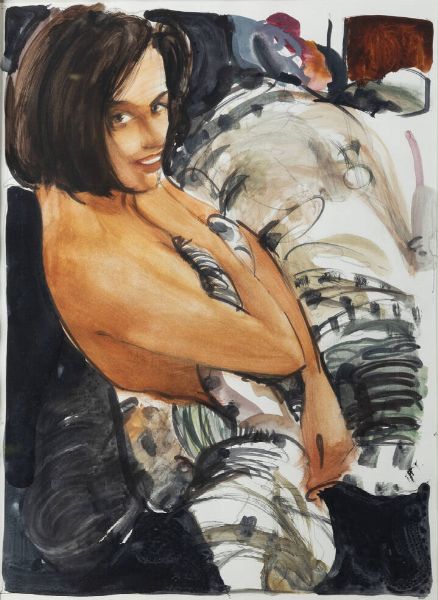 DANIELE GALLIANO Pinerolo (TO) 1961 : Figura femminile  - Asta Asta 203 Dipinti - Associazione Nazionale - Case d'Asta italiane