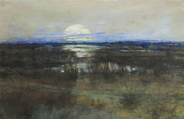 ANDREA TAVERNIER Torino 1858 - 1932 Grottaferrata (RM) : Paesaggio  - Asta Asta 203 Dipinti - Associazione Nazionale - Case d'Asta italiane