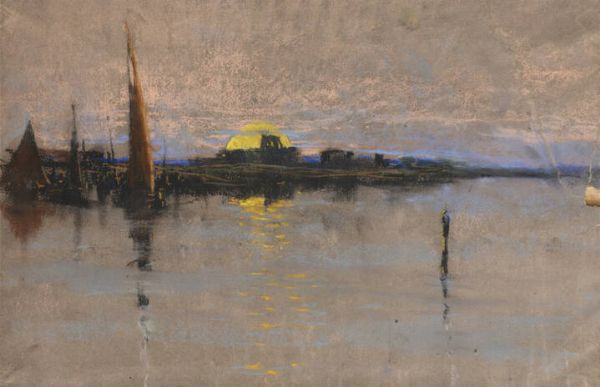 ANDREA TAVERNIER Torino 1858 - 1932 Grottaferrata (RM) : Laguna  - Asta Asta 203 Dipinti - Associazione Nazionale - Case d'Asta italiane