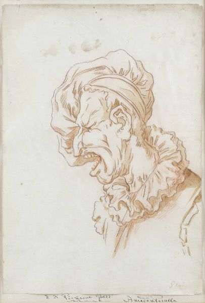 PIER LEONE GHEZZI Roma 1674 - 1755 : Caricatura  - Asta Asta 203 Dipinti - Associazione Nazionale - Case d'Asta italiane